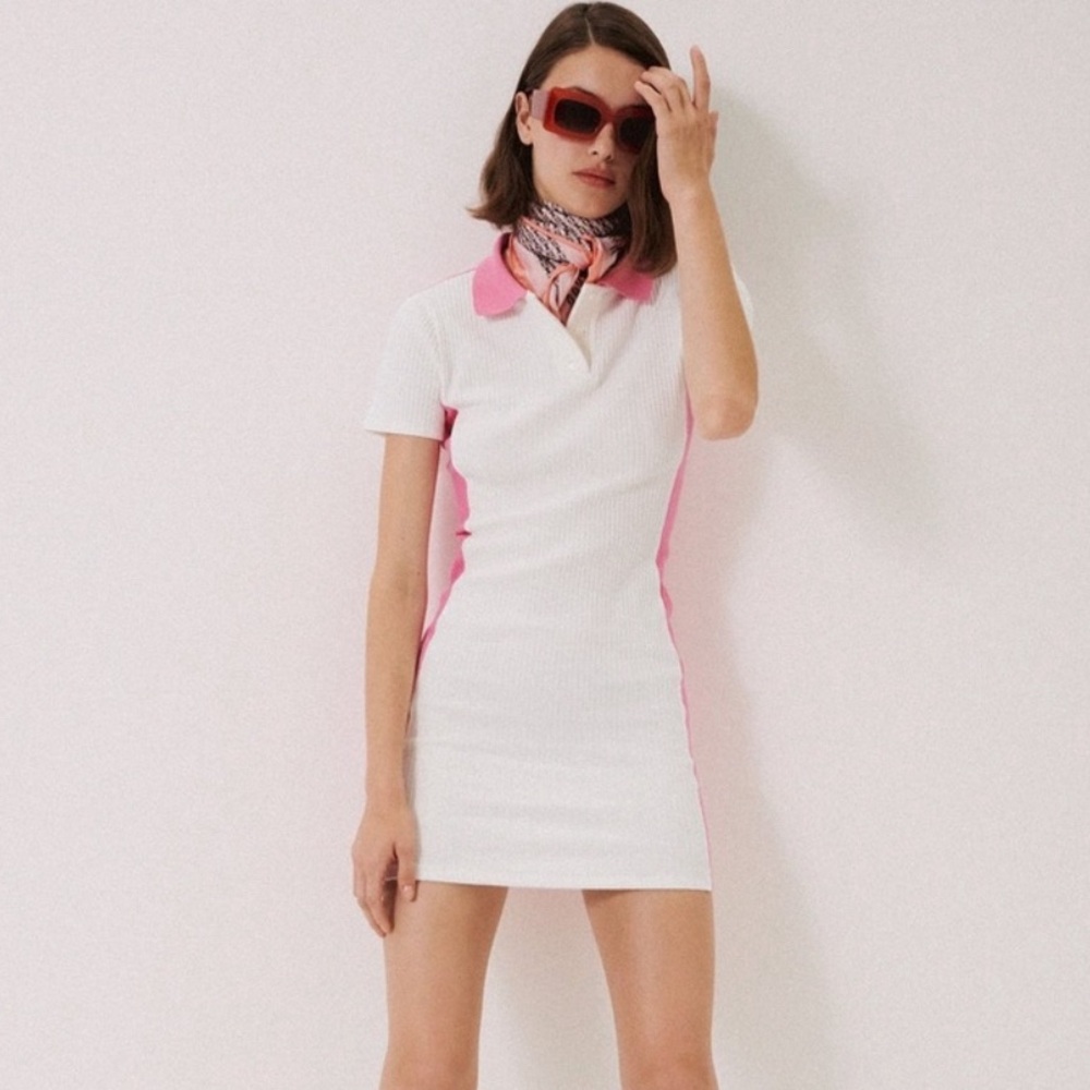 Zara ribbed contrasting dress